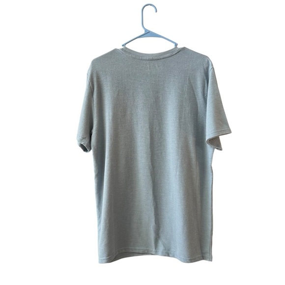NEW Lucky Brand Casual Textured Crewneck T-Shirt Size L Light Blue Short Sleeve - Picture 2 of 7
